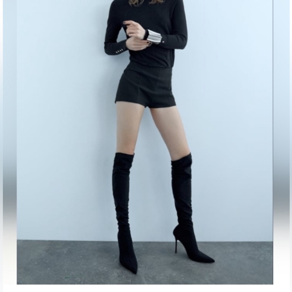 Zara Mesh Over The knee Boots